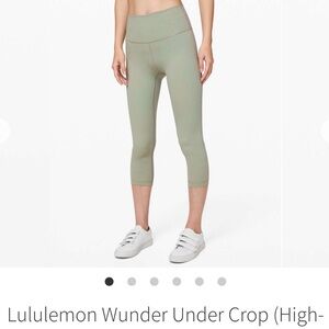 lululemon athletica Women's Wunder Under Crop - size 6 - sea moss color 💚💚💚